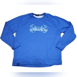 Under Armour Unisex Crew Neck Blue‎ Logo Sweatshirt Size 2XL